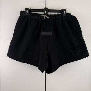 Fear of God Essentials Black Logo Sweat Shorts Womens Size S